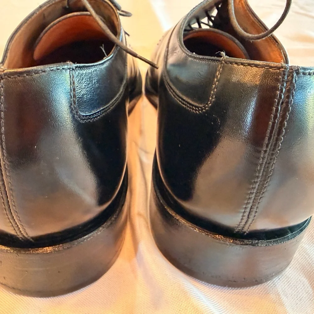 Salvatore Ferragamo Tramezza Black Leather Oxford Shoes Sz 10D